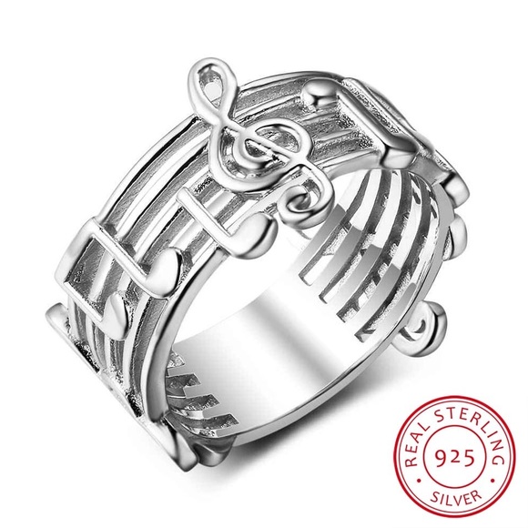 Jewelry - A New Sterling Silver Musical Note Ring